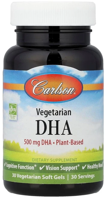 칼슨 식물성 DHA 500mg 30 베지소프트젤, 1개, 1개, 30정 - 쿠팡