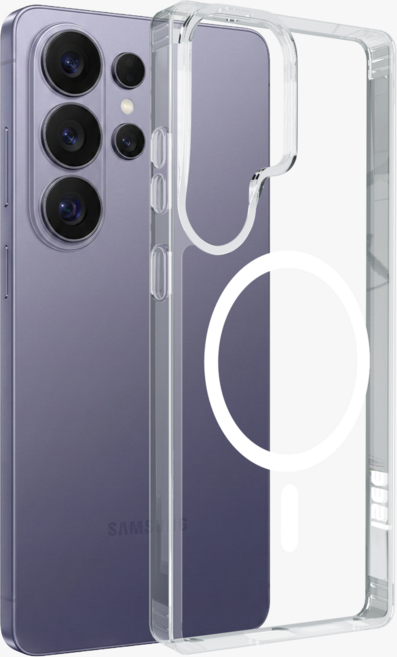 아이시(isee) 갤럭시 맥세이프 케이스 투명 카메라컷 + 강화유리 2장 (3000가우스 초강력 자석 / 변색방지)