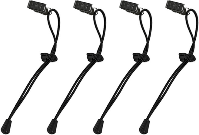 바로상점 바지 밑단 기장 조절 스트랩 1단 집게, 4개, 블랙