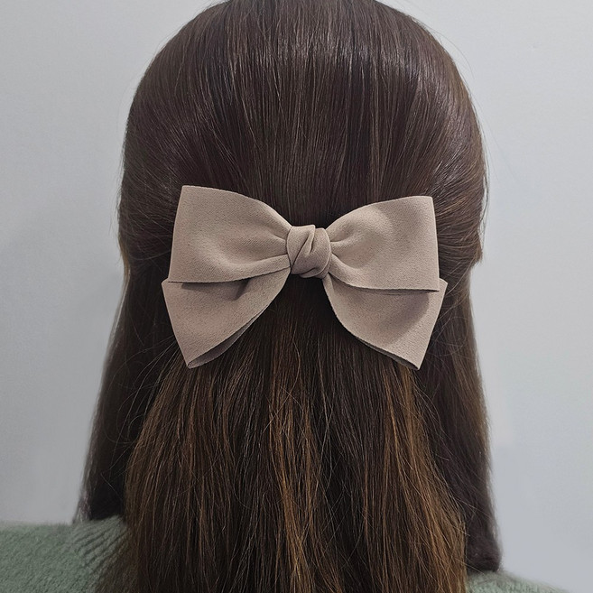 헤미쉬스타일 새틴 플랫 리본 머리핀