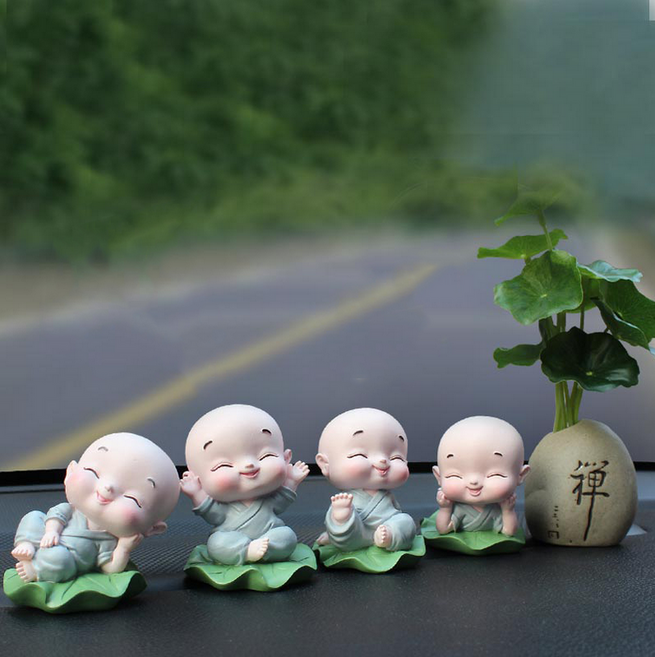 뚱보 연꽃 아기동자승 4종세트, 그레이 아기동자승4종세트