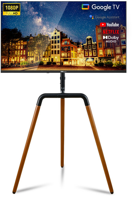 대우테크 스마트 101cm FHD LED TV 에너지1등급 구글 안드로이드 AF4001EA1 기사방문 이젤스탠드 설치-스탠드 포함 3발형 이젤스탠드(AEST01W), 방문설치, 스탠드형