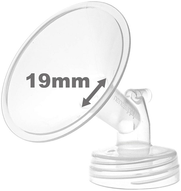 Nenesupply 21mm 2개 플랜지 Spectra S2 S1 9 플러스 시너지 골드 유방 펌프 교체 부품 플랜지 액세서리 와이드 마우스 작동 밸브 역류 보호, One Flange - 19mm
