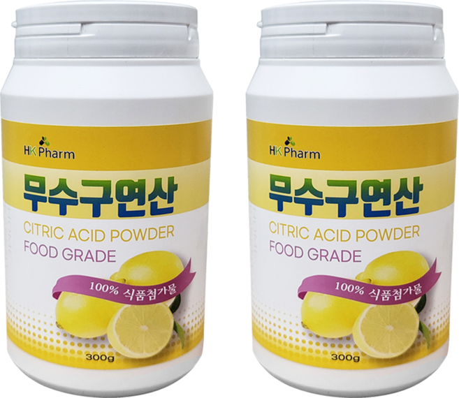 HK 식용 무수구연산 100퍼센트 분말, 2개, 300g