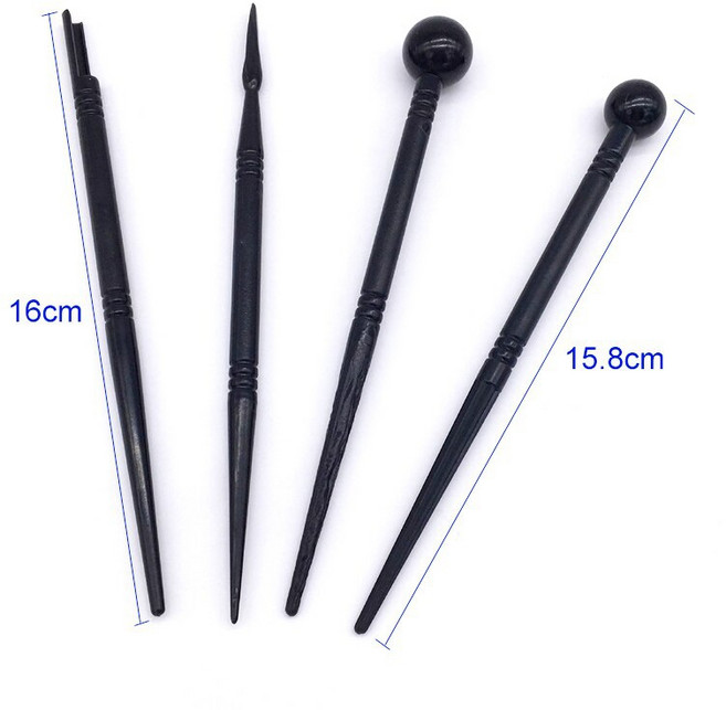 4개/대 케이크 조각 펜 꽃 모델링 도구 퐁당 장식 금형 Bakeware, 4 Pcs