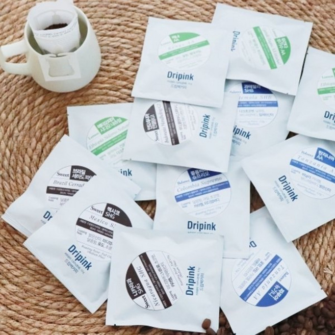 기타 드립핑크 산지별 갓볶은 드립백커피, 10g, 18개, 18개입