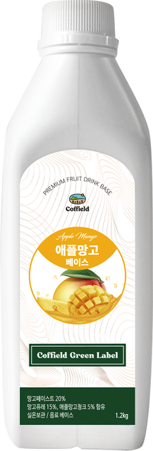 커필드 애플망고 음료 베이스, 1.2kg, 1개