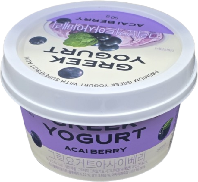 노브랜드 그릭요거트 아사이베리, 1개, 90g