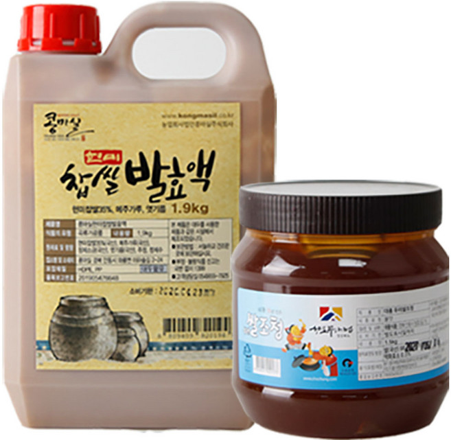 현미찹쌀 고추장 만들기 재료(현미찹쌀발효액+국산쌀 조청), 3.4kg, 1세트