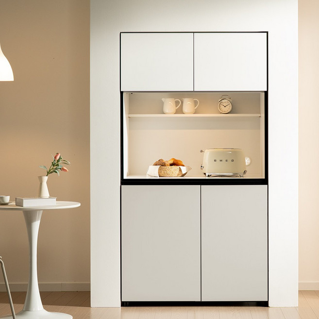 비크 홈카페장 1100 확장형 1853 주방 수납장 냉장고장 틈새장 빌트인 팬트리장, 홈카페장 1100 확장형 1853 비스포크, 추가없음, 상부 연한우드로 변경