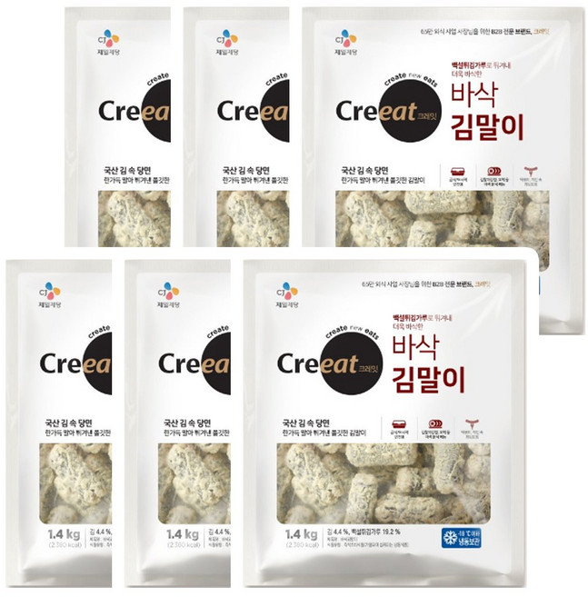 CJ크레잇 바삭 김말이 1.4kg, 6개