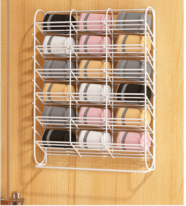 쓰리오브어스 무타공 접착식 버티컬 속옷 양말 수납함, 화이트, 1개