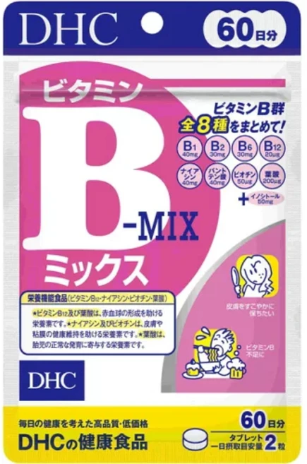 DHC 지속형 비타민B믹스 120정(60일분), 2개, 120정