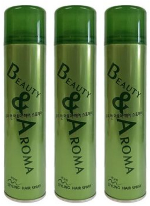 드봉 데뷰 센스 헤어스프레이 후로랄향 300ml x 3개, 뷰티앤아로마 헤어스프레이 250ml x 3개 헤어 강력