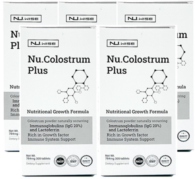 뉴질랜드 뉴와이즈 초유 산양유 콜로스트럼 플러스, 5개, 300정