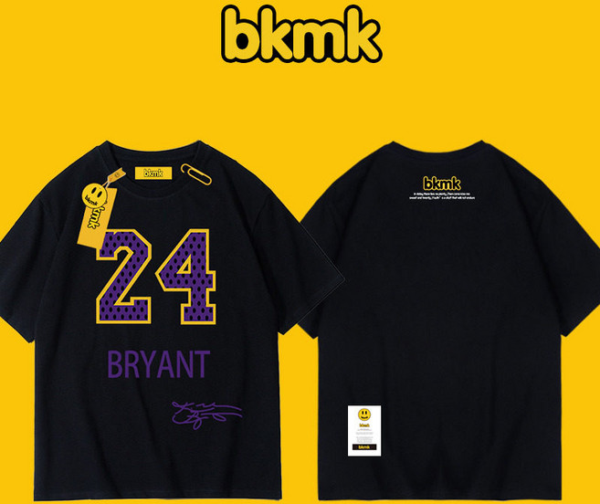 bkmk 고베 티셔츠 반팔 24 번 기념 저지 여름 농구 팀 유니폼 블랙 맘바 남성 2022 여름 신작