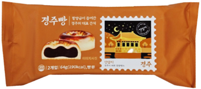 경주빵, 6개, 64g