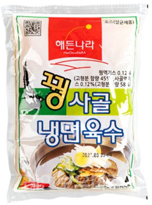 해든나라 꿩사골 냉면육수 1박스 (340g x 30개입) 냉동