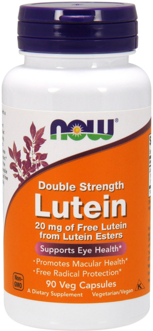 NOW Foods 葉黃素素食膠囊 20mg, 90顆, 1罐