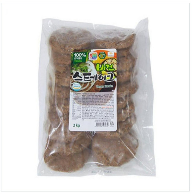러빙헛 비건스테이크 2Kg /콩과 현미로 만든 콩고기, 1개