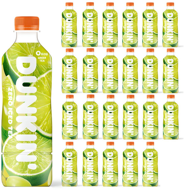 던킨도너츠 제로 아이스티 샤인 앤 라임, 24개, 500ml