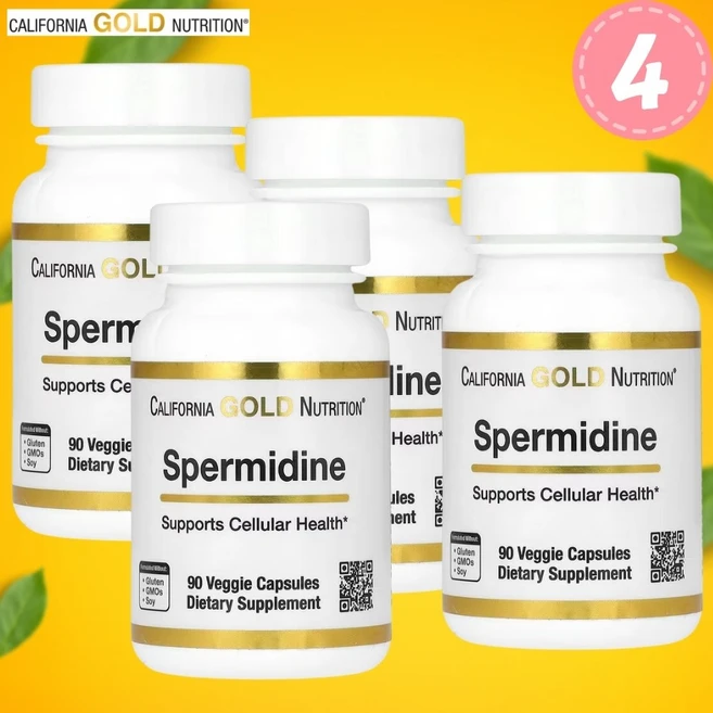 CGN 스페르미딘 스퍼미딘 Spermidine 1mg 90정 4개 - 쿠팡