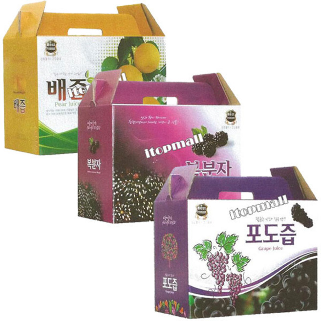 공박스 50봉지용 배즙 복분자 포도즙 음료 선물 포장 박스 종이 상자 접이식 과일즙, 복분자(50봉)