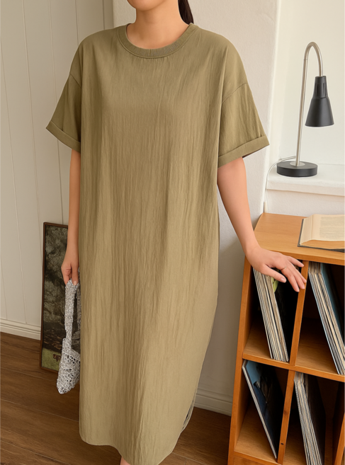 바이위시 바스락 오버핏 아노락 원피스 빅사이즈