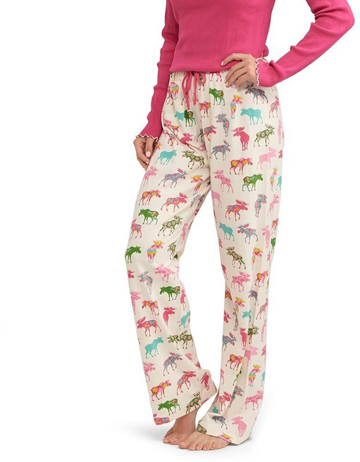 Little Blue House 여성용 저지 파자마 팬츠 크리스마스 트리 농장