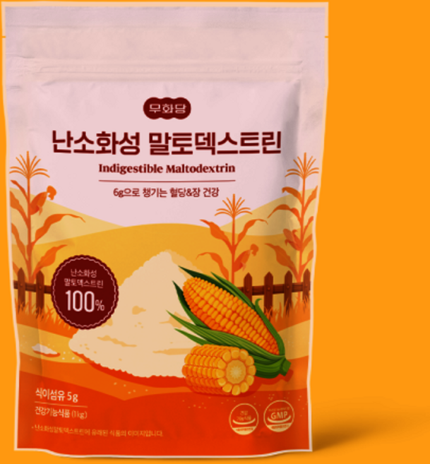 [무화당] 난소화성 말토덱스트린 100% 식이섬유 쾌변 변비예방 차전자피 분말 글루텐프리, 1kg, 1개