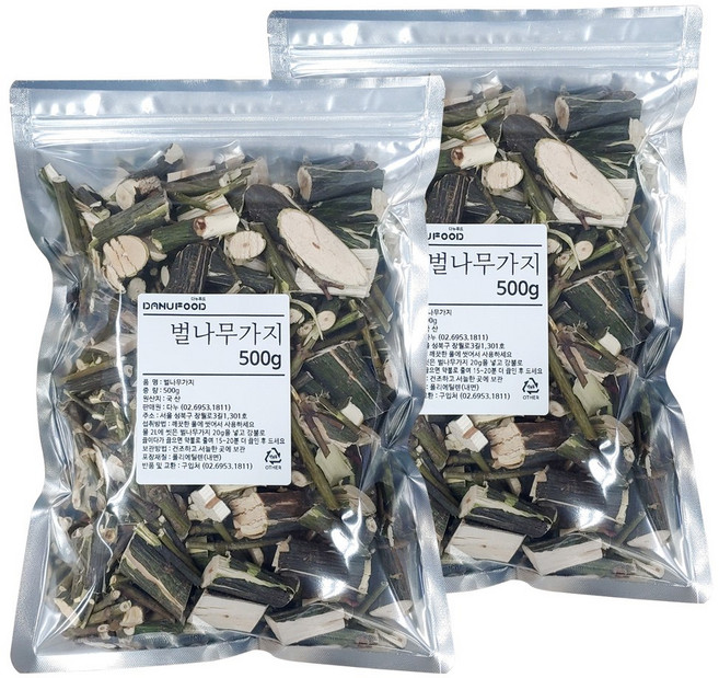 다누푸드 국산 벌나무 가지 산청목, 2개, 500g