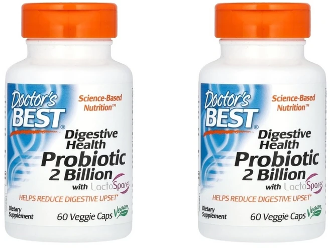 Doctor's Best Digestive Health 닥터스 베스트 다이제스티브 헬스 프로바이오틱 200억마리 60정 2팩, 2개 - 쿠팡