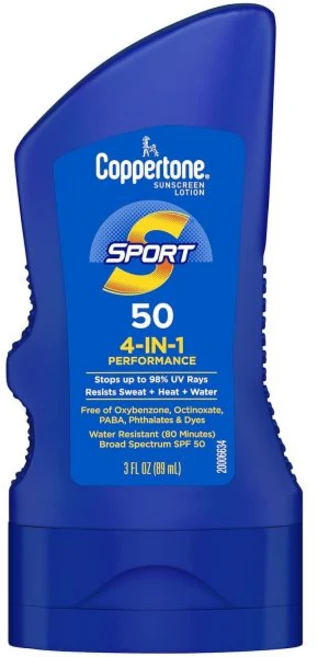 코퍼톤 스포츠 선스크린 SPF 50 로션 방수 바디 여행용 사이즈 3 fl oz 130098, 3 Fl Oz (Pack of 1), 1개, 89ml - 쿠팡