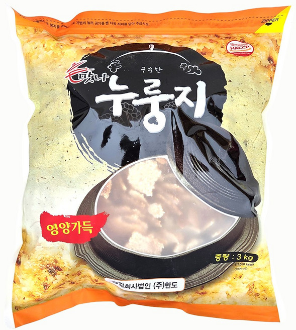 한도 (수입쌀) 한상궁 가마솥 맛나 누룽지, 3kg, 1개