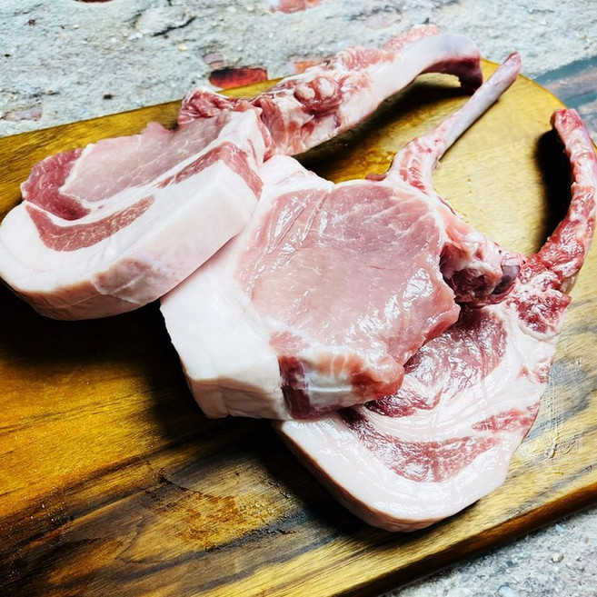 국내산 프리미엄 한돈 홈파티 캠핑 바베큐용 돈마호크 1대 350-400g, 1개