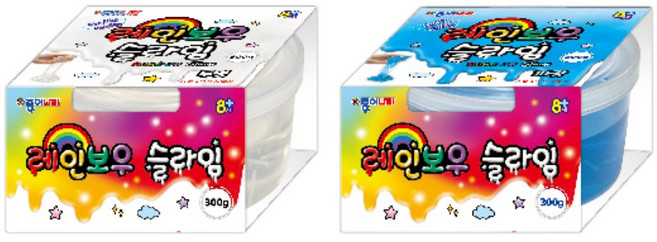 종이나라 레인보우 슬라임 300g / 슬라임재료 슬라임만들기 액체괴물 액괴 촉감놀이, 5개, 투명