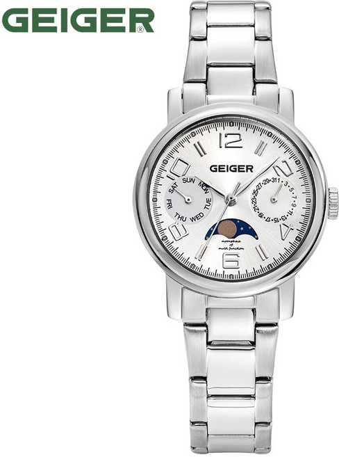 가이거[GEIGER] [본사 정품] 가이거 여성용 문페이즈 메탈시계 GE 8026 WS L (32mm)