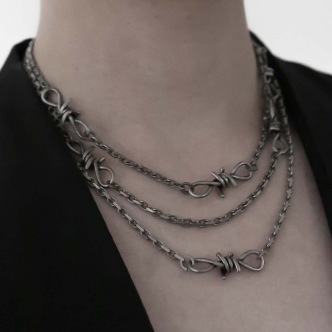 [블레스드뷸렛] 가시 사슬 체인 목걸이