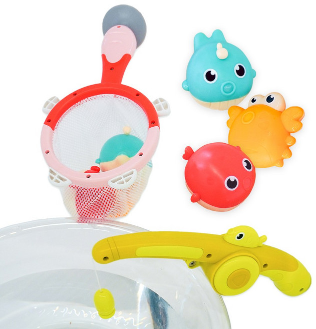 토이토 LED 낚시놀이 세트 목욕놀이 물놀이 장난감, 1개