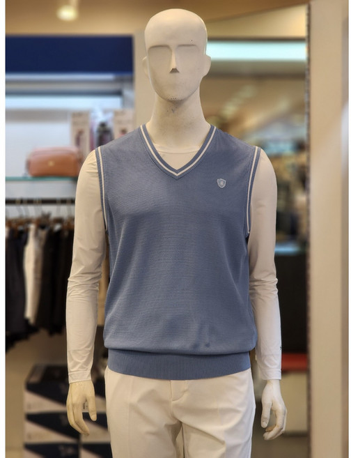 BTR골프 BVW5725MSKB 엔씨엑스코점 반값세일 골프일상출퇴근 비티알 남성 봄여름 흡습속건 로고자카드 브이넥 니트 캐주얼조끼