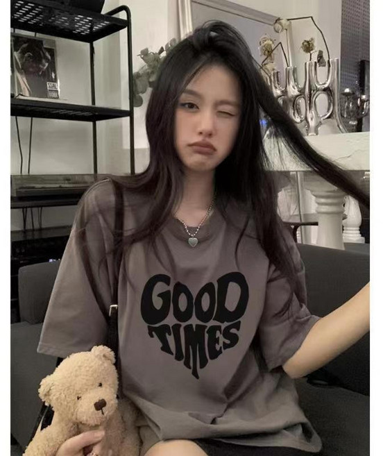 韓版短袖女上衣T恤 短版上衣 閨蜜裝 情侶裝 學生ins風 日系短t