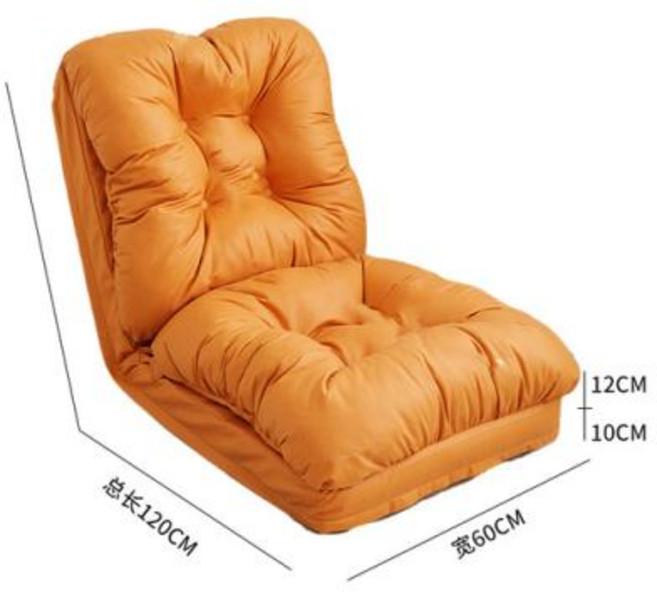 앤틱쇼파 접이식 수면 소파 레이지 렌탈 하우스 소형 다다미 의자 네트워크 레드 이중 목적 침대 거실, 4) Orange 60cm