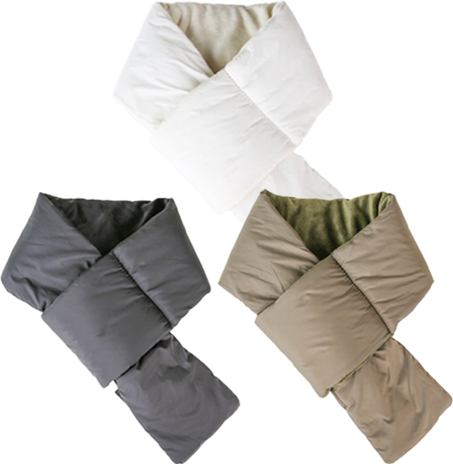 1+1 부드러운 방수 초경량 패딩 목도리 겨울 패션 따뜻한 부드러운 방한 남여공용