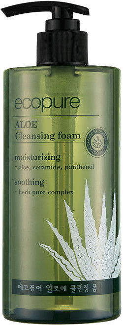 꽃을든남자 에코퓨어 알로에 클렌징 폼, 1개, 500ml