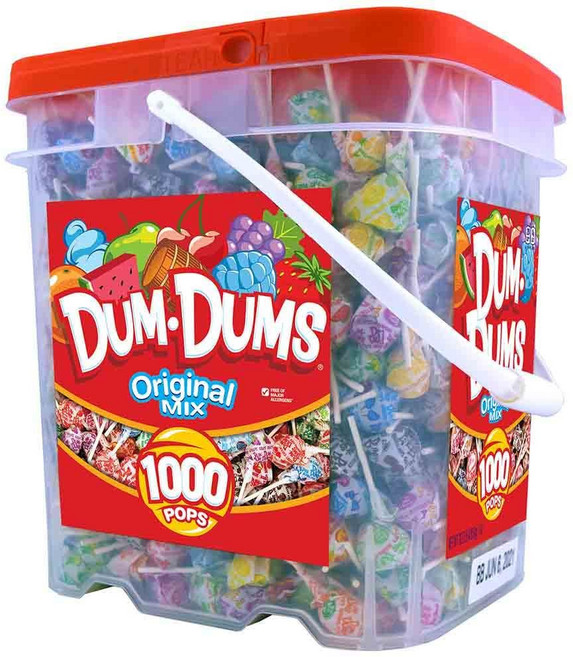 Dum Dums 여러가지 과일맛 롤리팝 오리지널 믹스 1000개 4.87kg, 1개