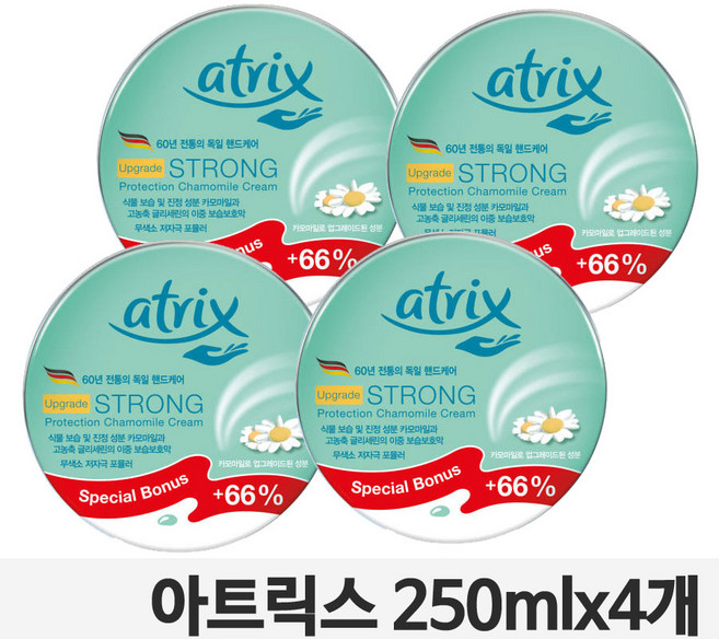 아트릭스 스트롱 프로텍션 카모마일 핸드크림, 250ml, 4개