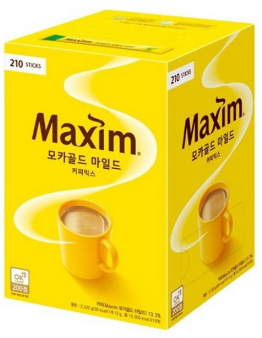 맥심 모카골드 마일드 커피믹스, 12g, 210개입, 1박스