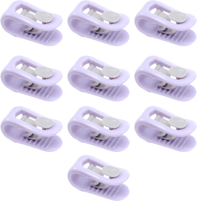 멜팅마켓 침대 이불 고정 클립 집게, 10개, 퍼플