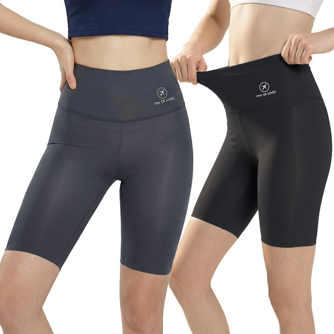 미미캐츠 미미캐츠 하이웨스트 여성 5부 노라인 얇은 레깅스 속바지 1매 P-2205