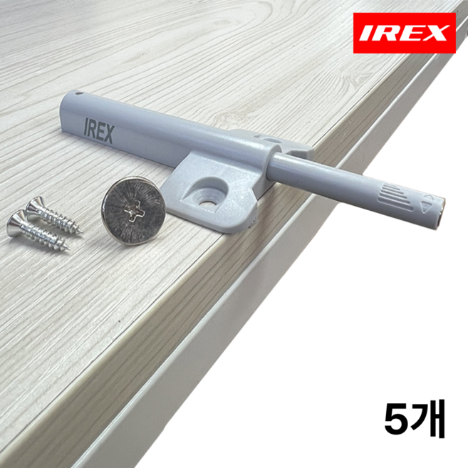 철부자 IREX 스무버 날개형 원터치 도어완충기 자석아대, 5개, 그레이